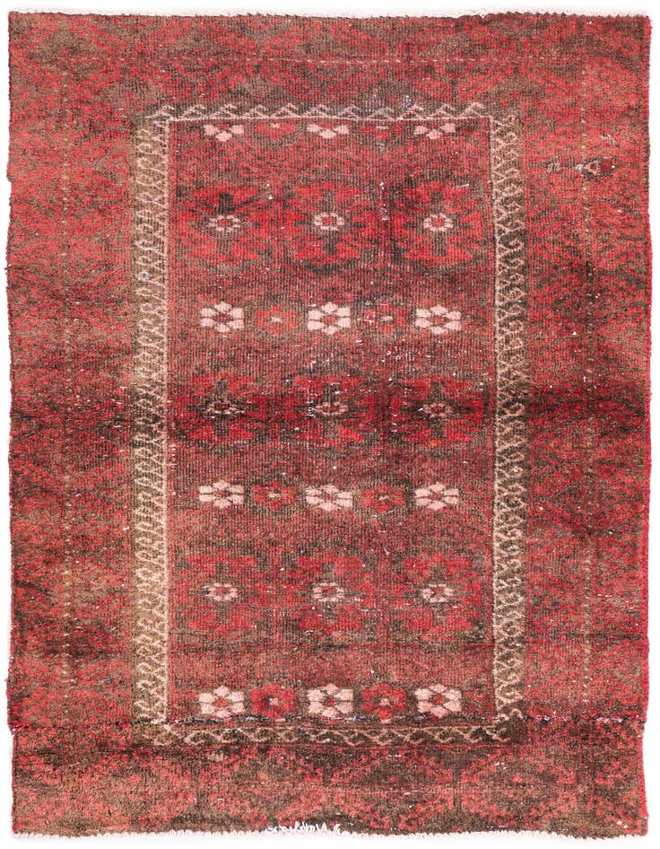 Detail image of 3' x 4' 6 Hand Knotted Ultra Vintage Persian Wool Rug