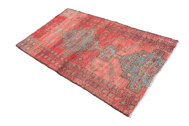 Detail image of 3' 1 x 5' 3 Hand Knotted Ultra Vintage Persian Wool Rug