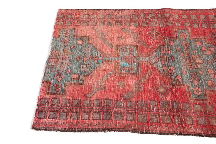 Detail image of 3' 1 x 5' 3 Hand Knotted Ultra Vintage Persian Wool Rug