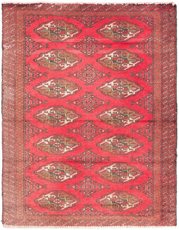 Detail image of 3' x 4' 3 Hand Knotted Ultra Vintage Persian Wool Rug