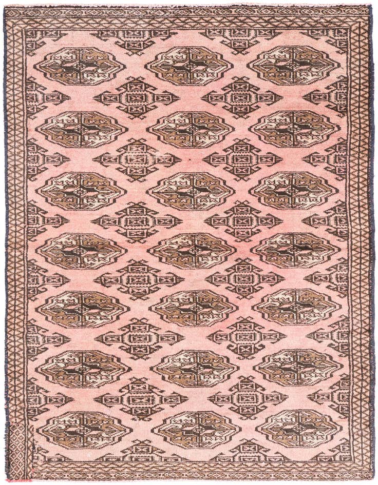 Detail image of 3' 3 x 5' 7 Hand Knotted Ultra Vintage Persian Wool Rug