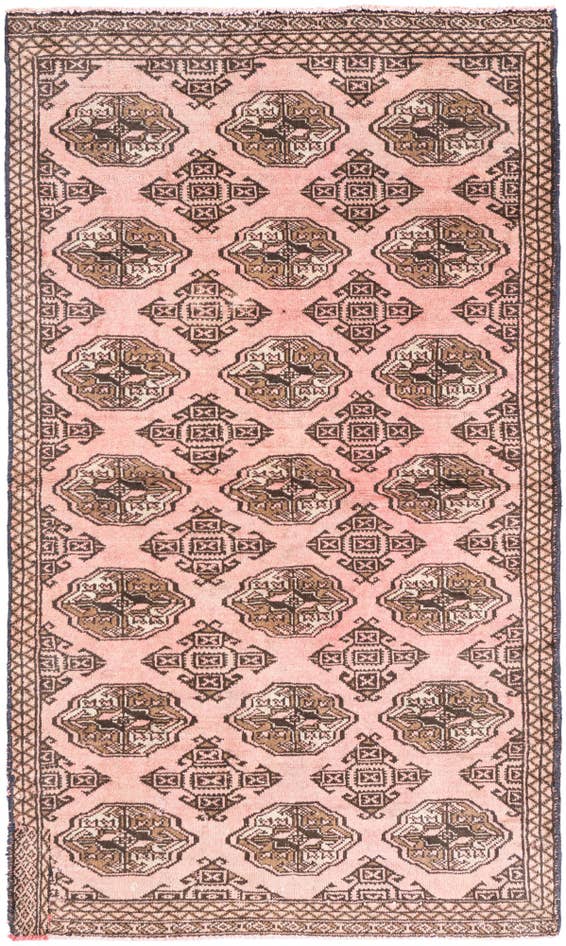 Detail image of 3' 3 x 5' 7 Hand Knotted Ultra Vintage Persian Wool Rug