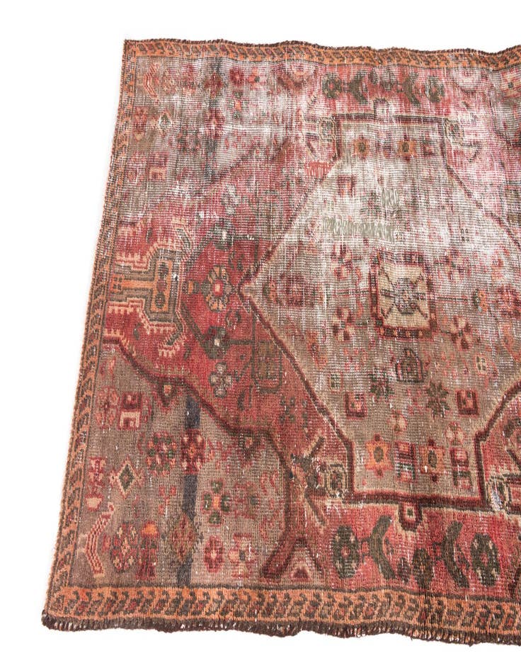 Detail image of 3' 1 x 5' 2  Hand Knotted Ultra Vintage Persian Wool Rug