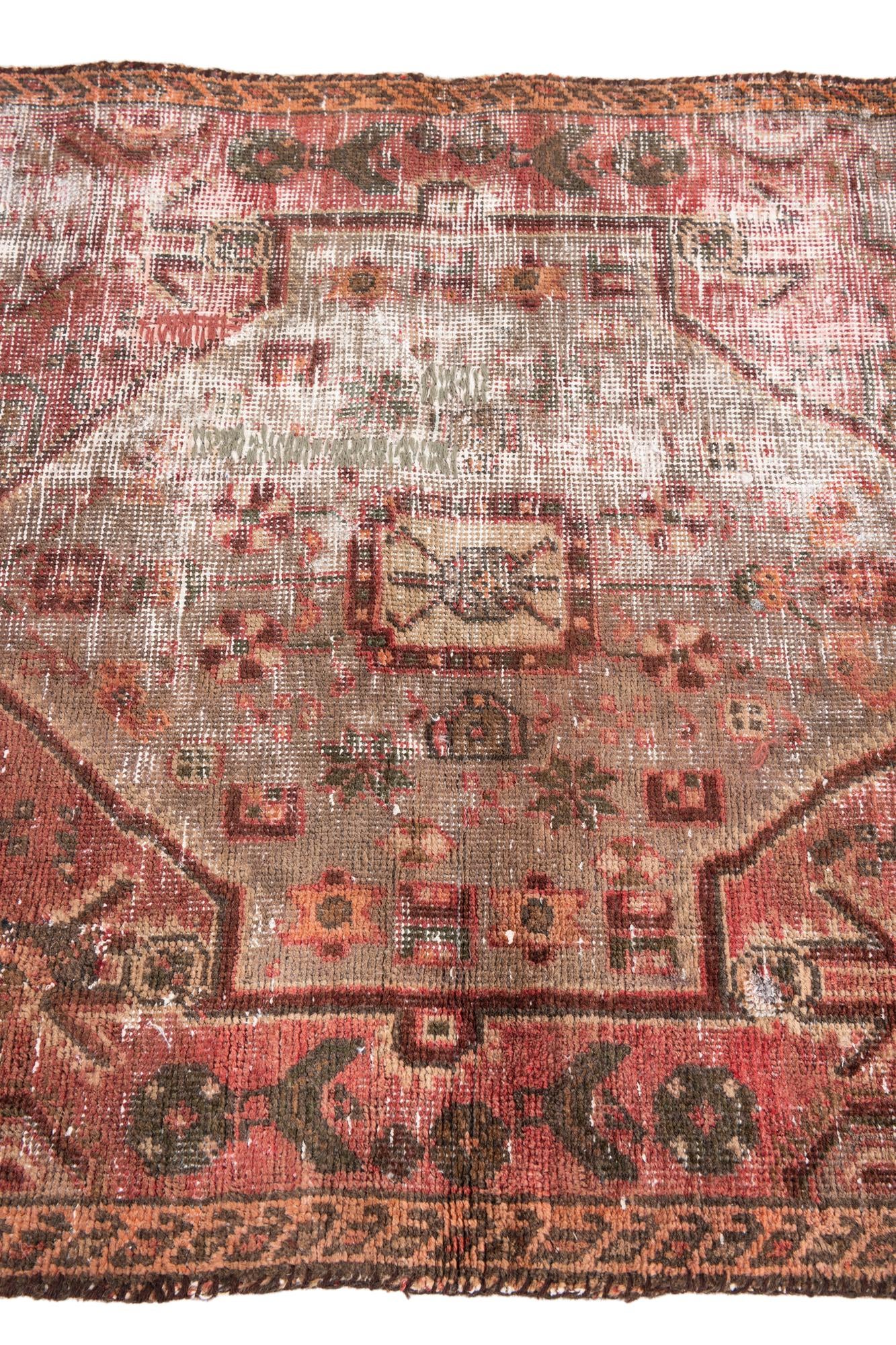 3' 1 x 5' 2 Hand Knotted Ultra Vintage Persian Wool Rug