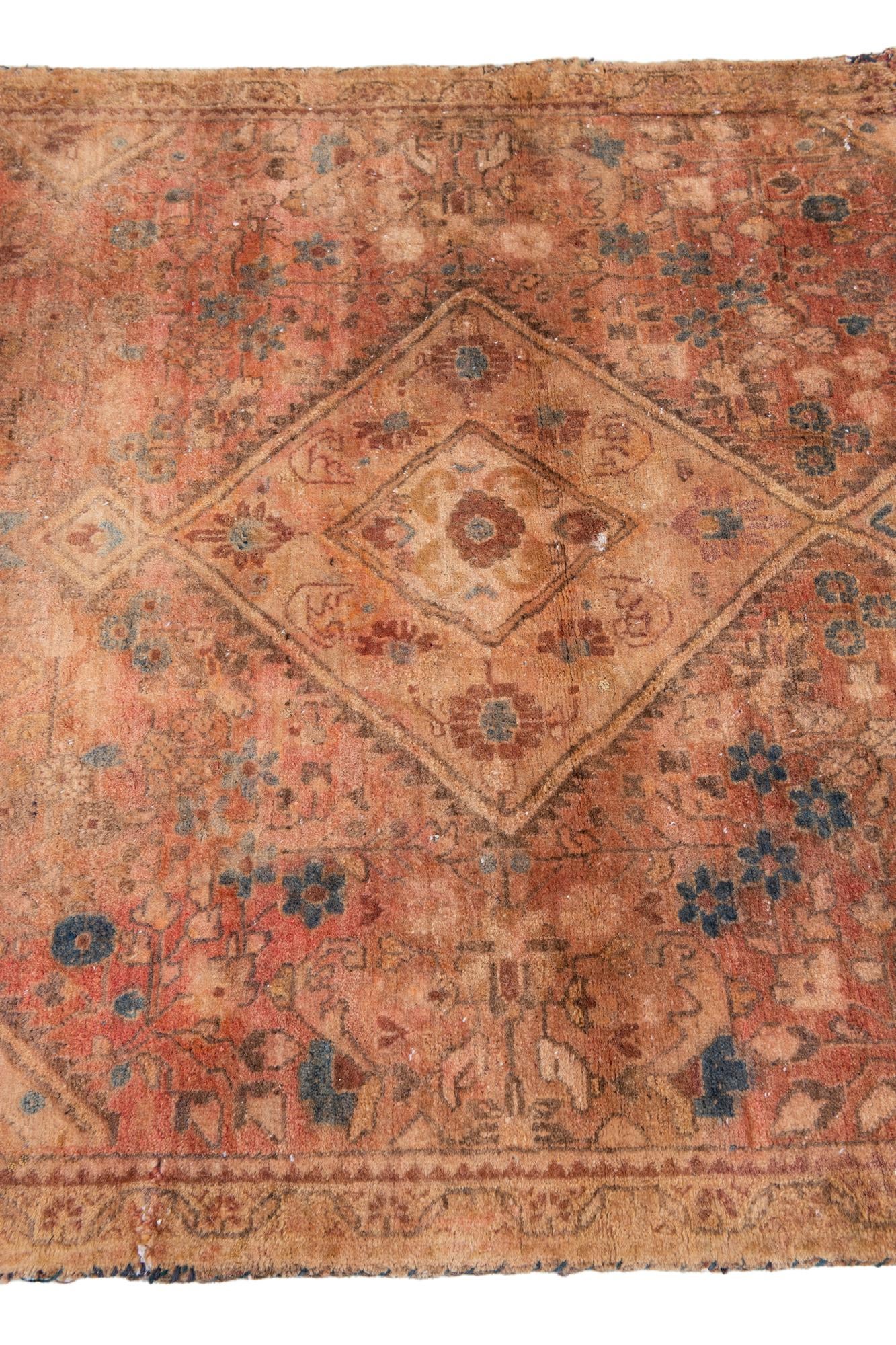 3' 4 x 5' 9 Hand Knotted Ultra Vintage Persian Wool Rug