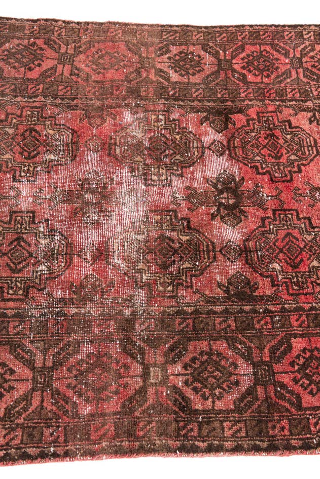 Detail image of 3' 2 x 5' 3 Hand Knotted Ultra Vintage Persian Wool Rug