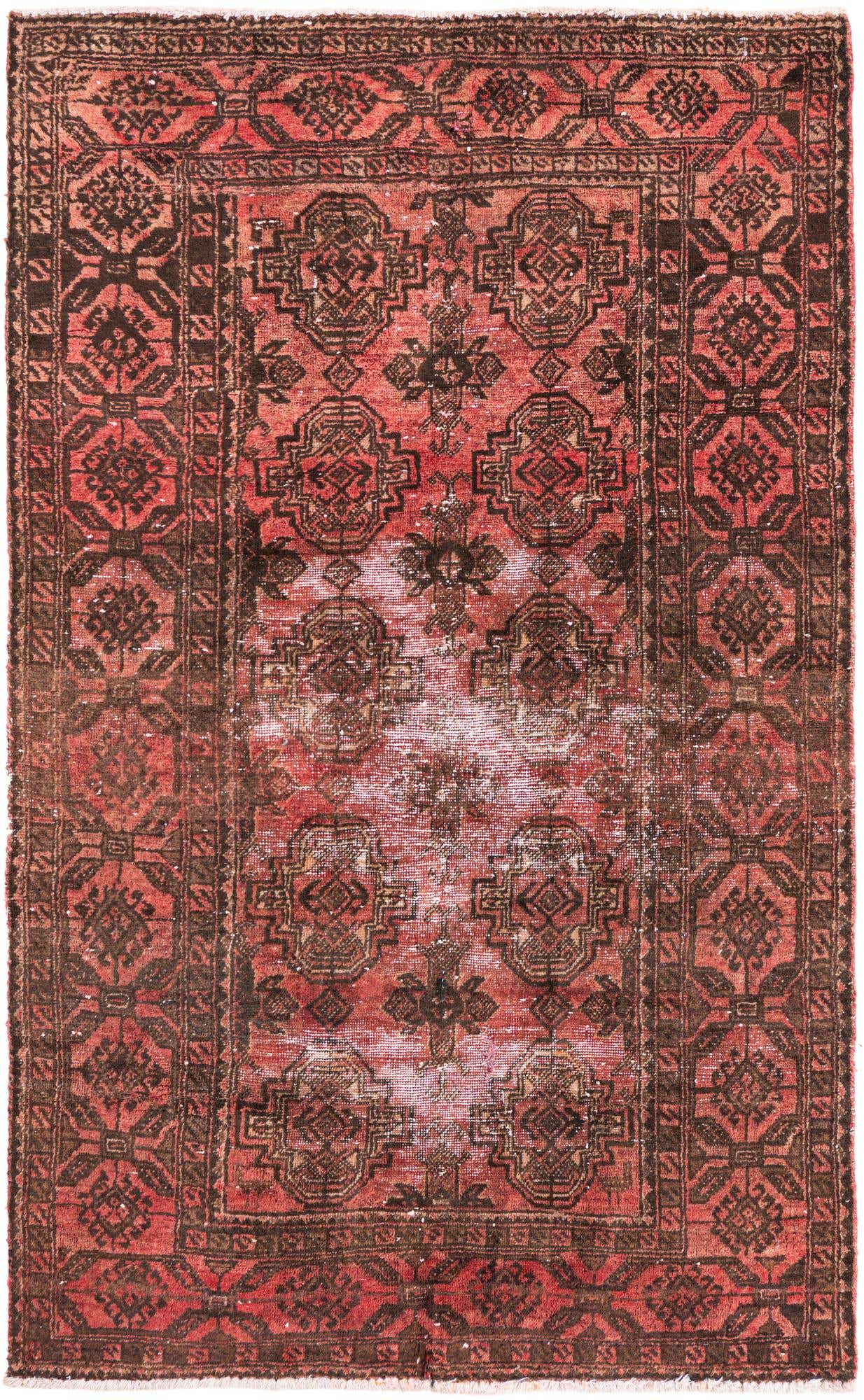 3' 2 x 5' 3 Hand Knotted Ultra Vintage Persian Wool Rug