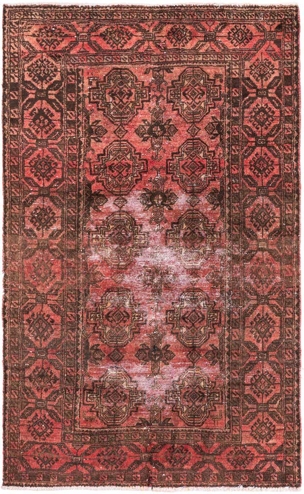 3' 2 x 5' 3 Hand Knotted Ultra Vintage Persian Wool Rug