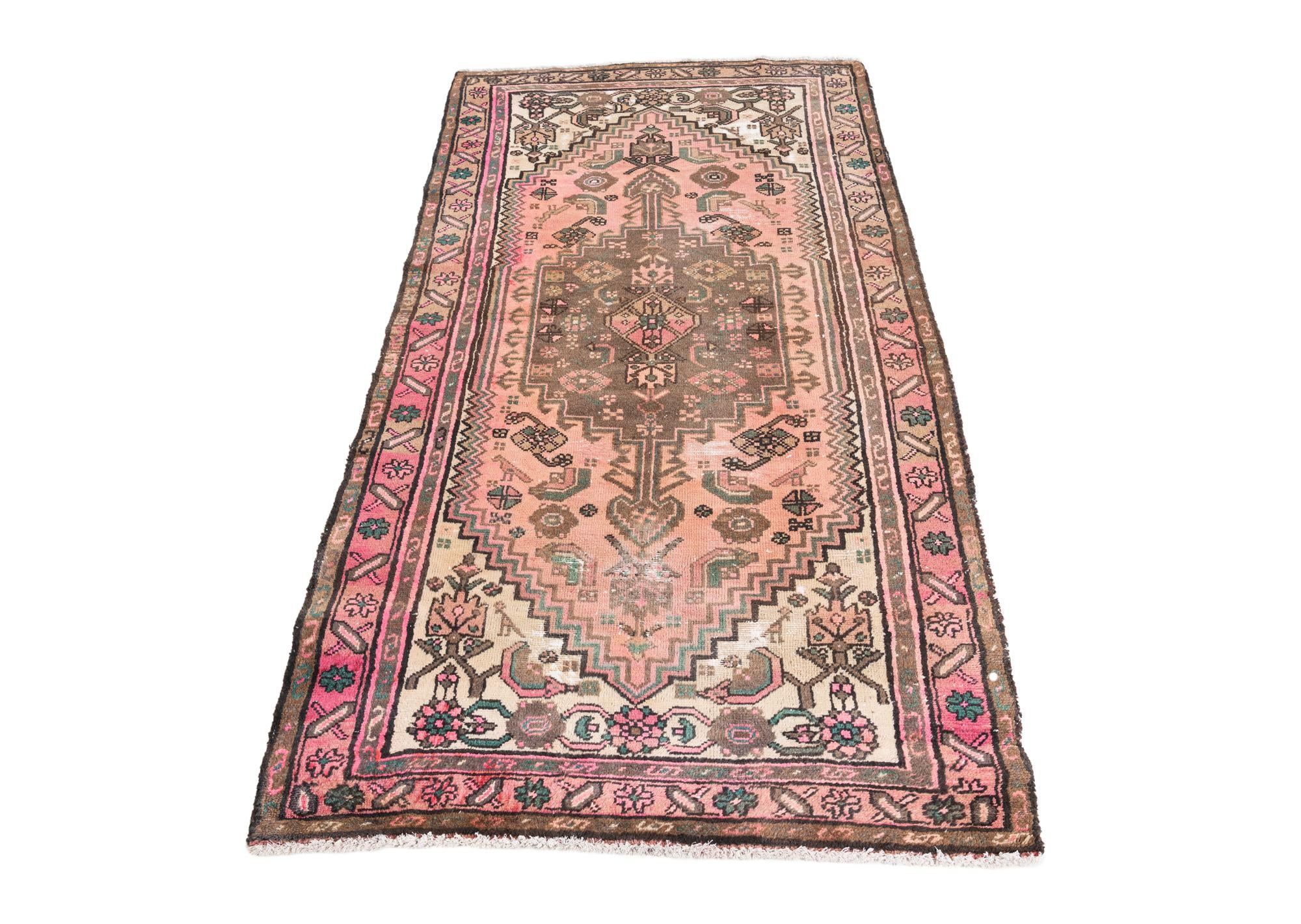 3' 3 x 6' 4 Hand Knotted Ultra Vintage Persian Wool Rug