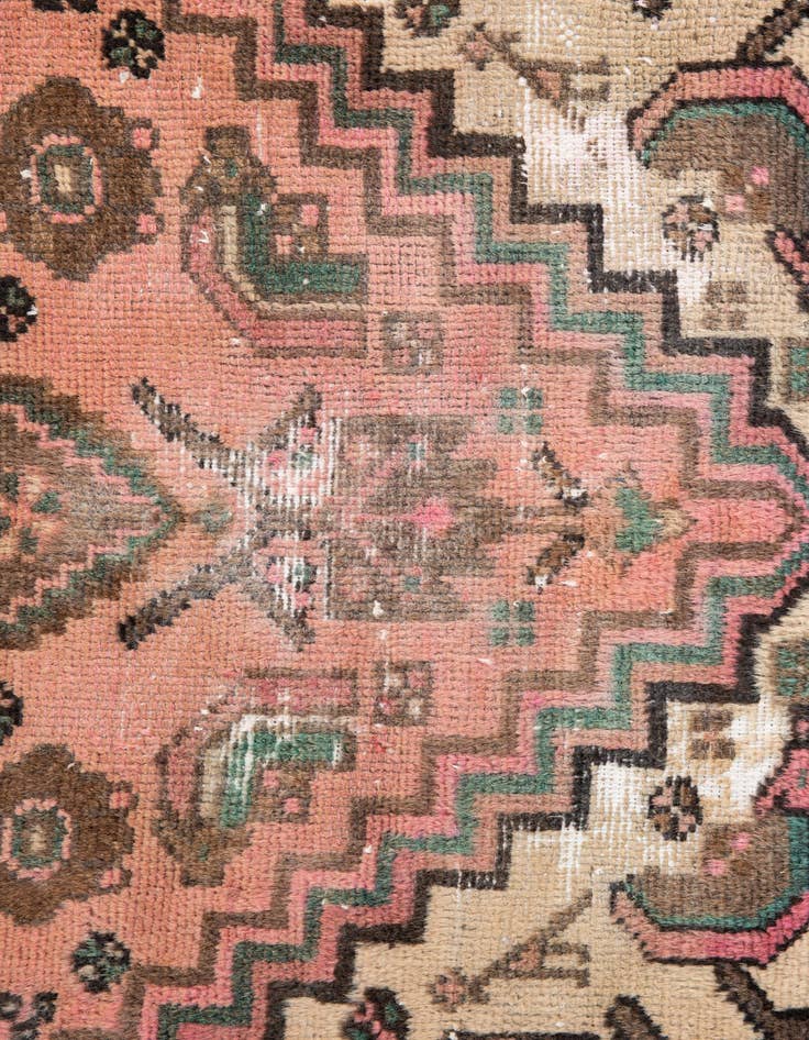 Detail image of 3' 3 x 6' 4  Hand Knotted Ultra Vintage Persian Wool Rug
