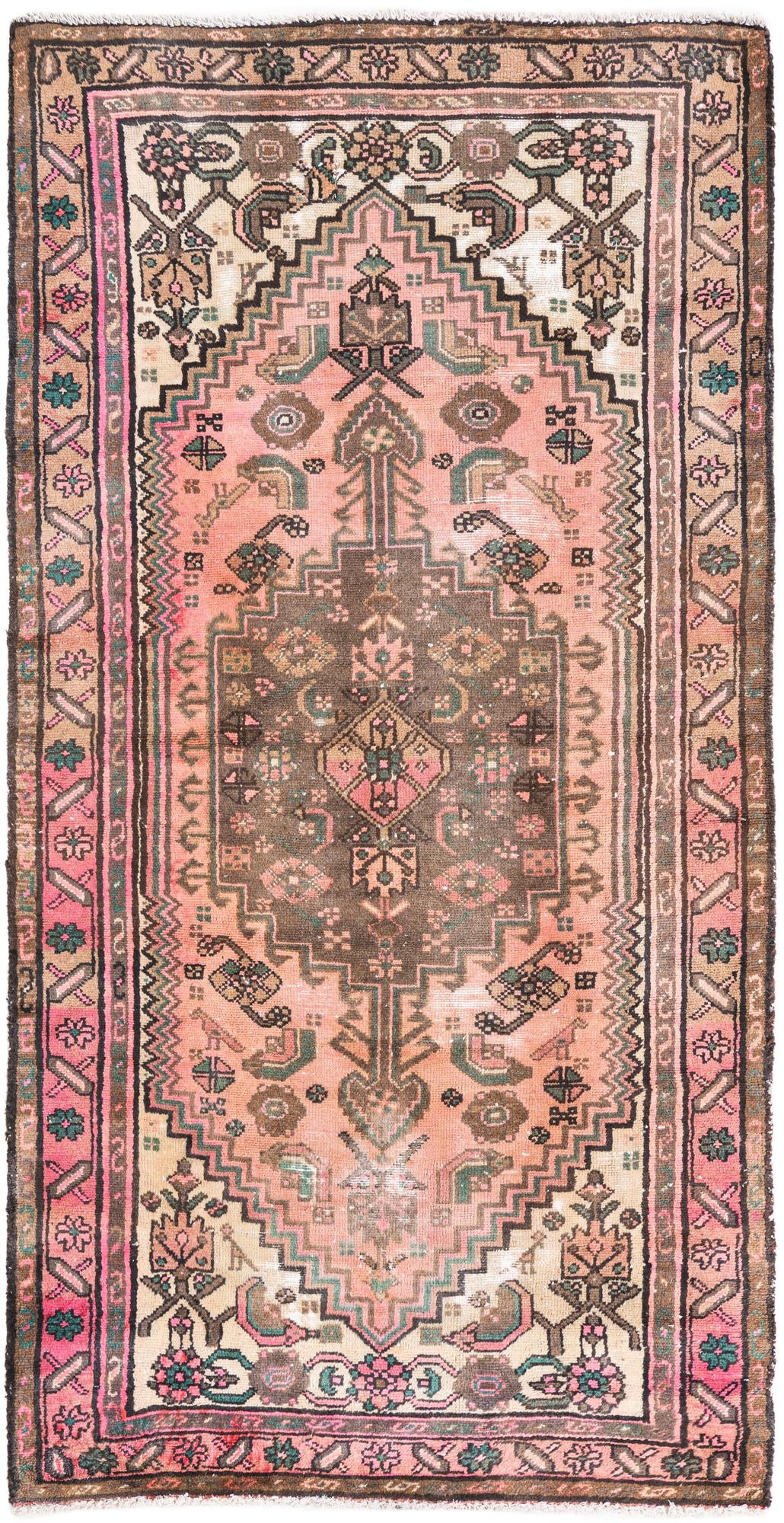3' 3 x 6' 4 Hand Knotted Ultra Vintage Persian Wool Rug