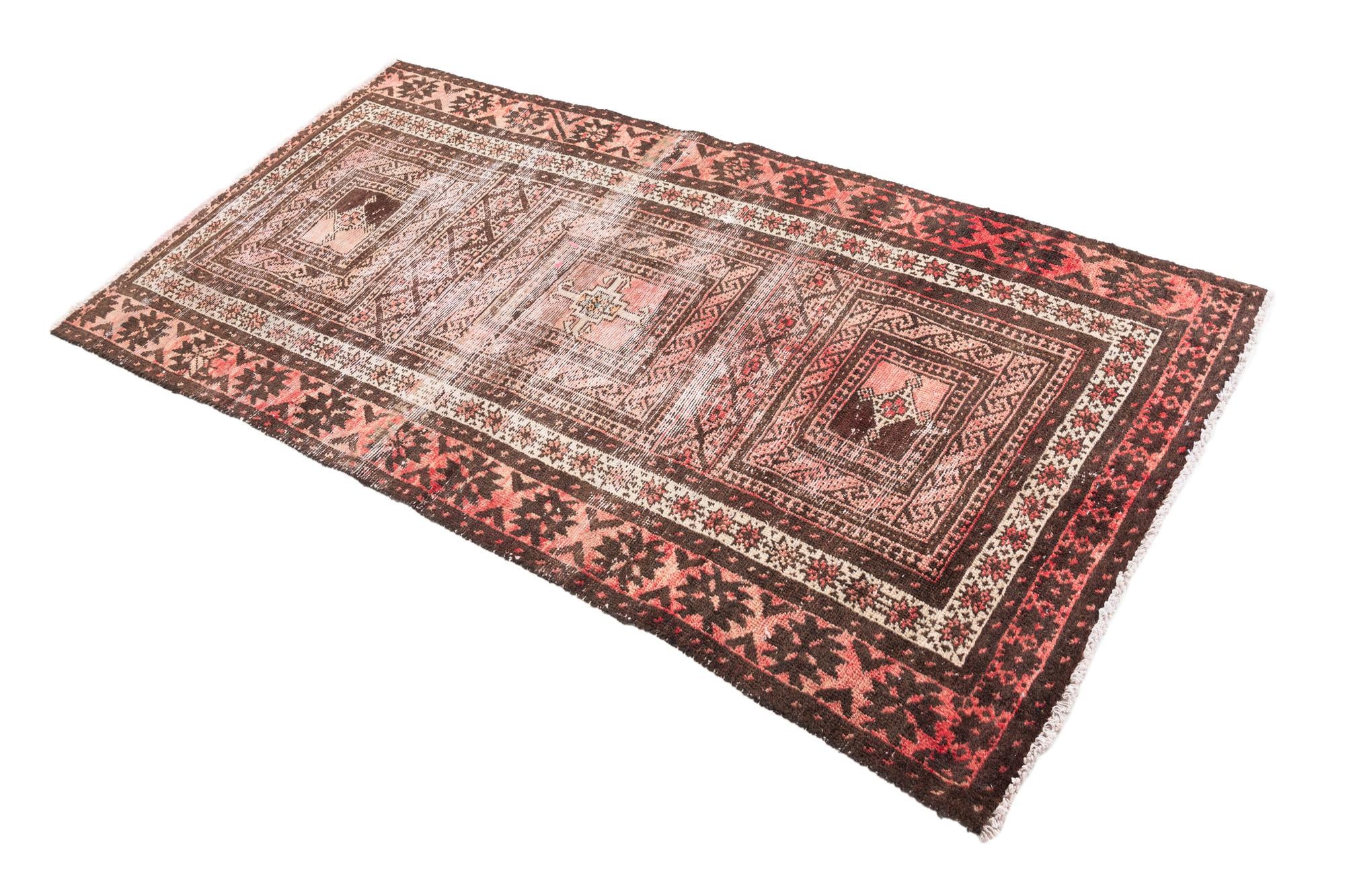 3' 2 x 6' Hand Knotted Ultra Vintage Persian Wool Rug