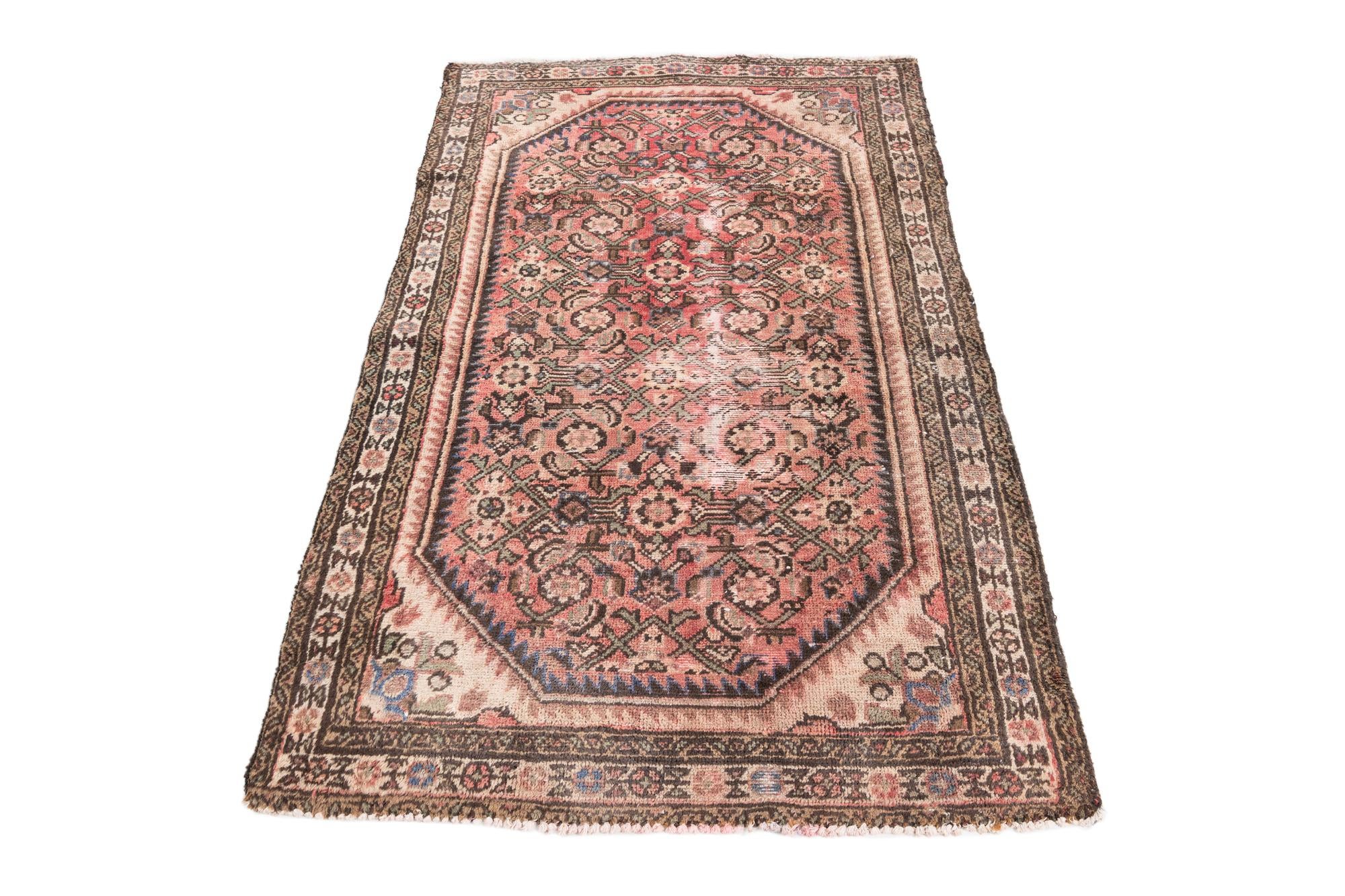 3' 2 x 5' 2 Hand Knotted Ultra Vintage Persian Wool Rug