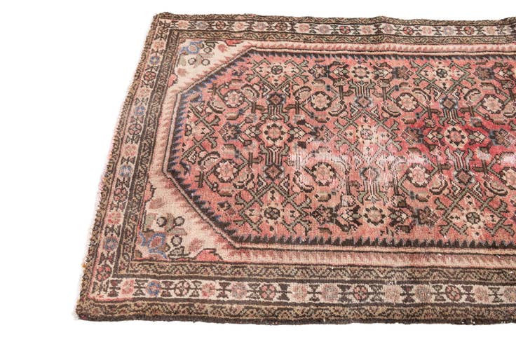 Detail image of 3' 2 x 5' 2 Hand Knotted Ultra Vintage Persian Wool Rug