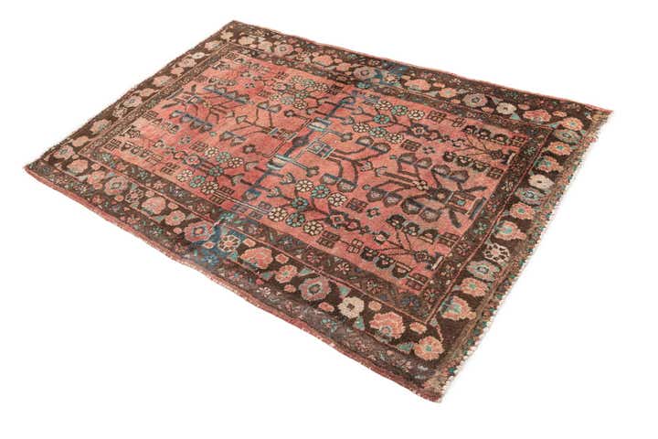 3' 7 x 5' 2 Hand Knotted Ultra Vintage Persian Wool Rug