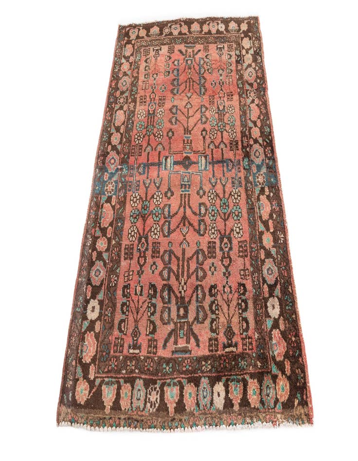 Detail image of 3' 7 x 5' 2  Hand Knotted Ultra Vintage Persian Wool Rug