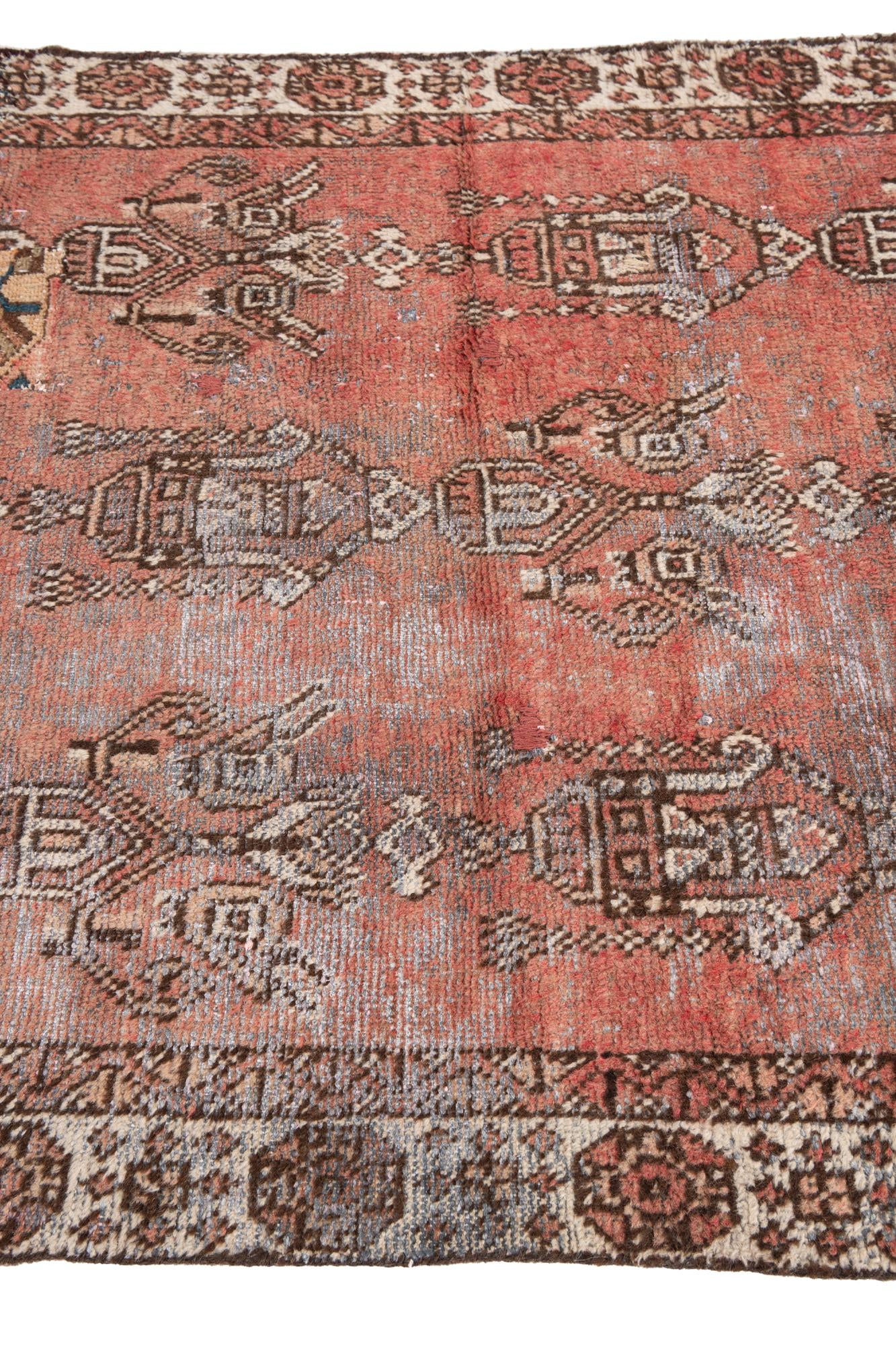 3' 8 x 6' Hand Knotted Ultra Vintage Persian Wool Rug
