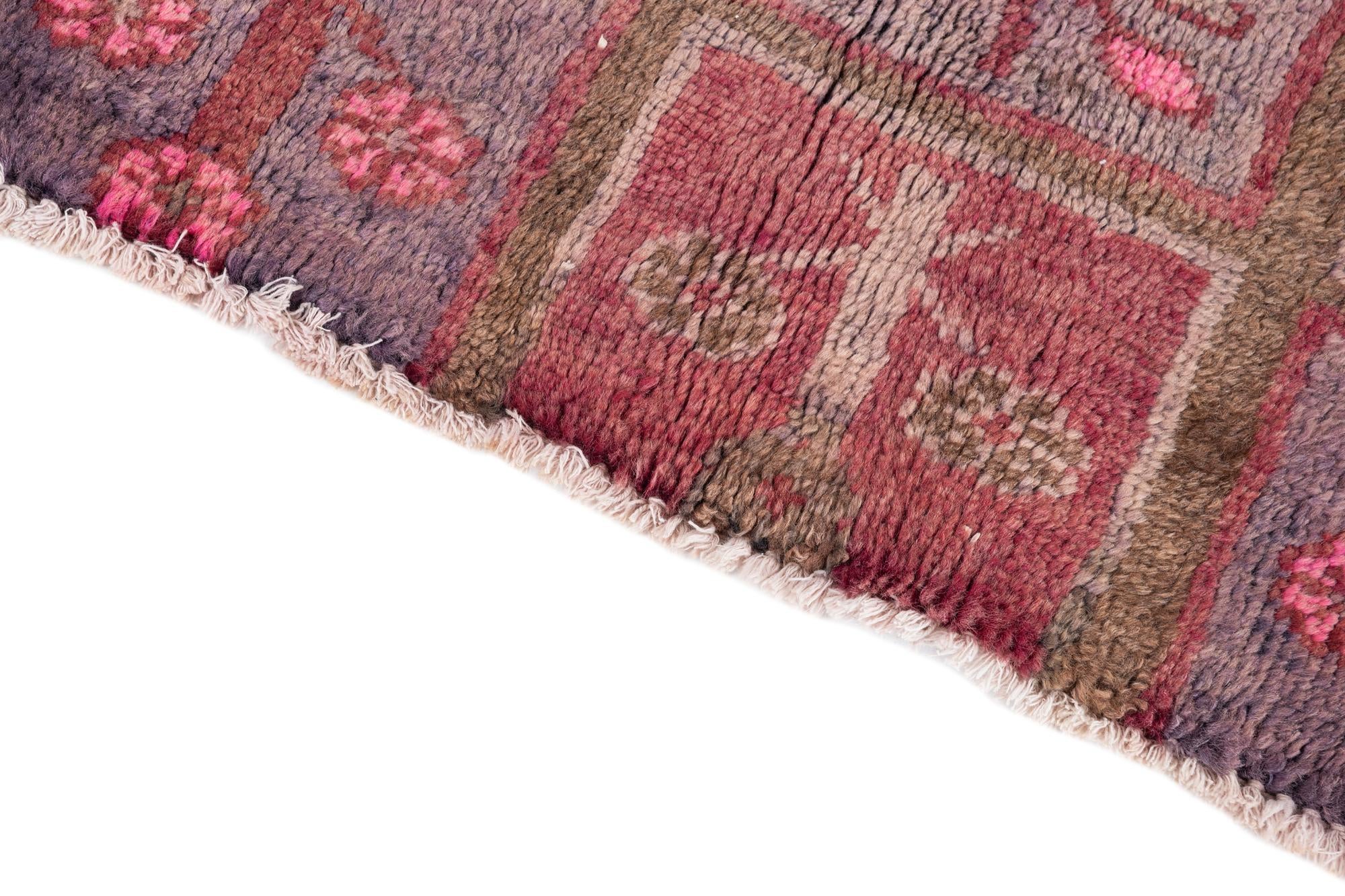 3' 4 x 4' 9 Hand Knotted Ultra Vintage Persian Wool Rug
