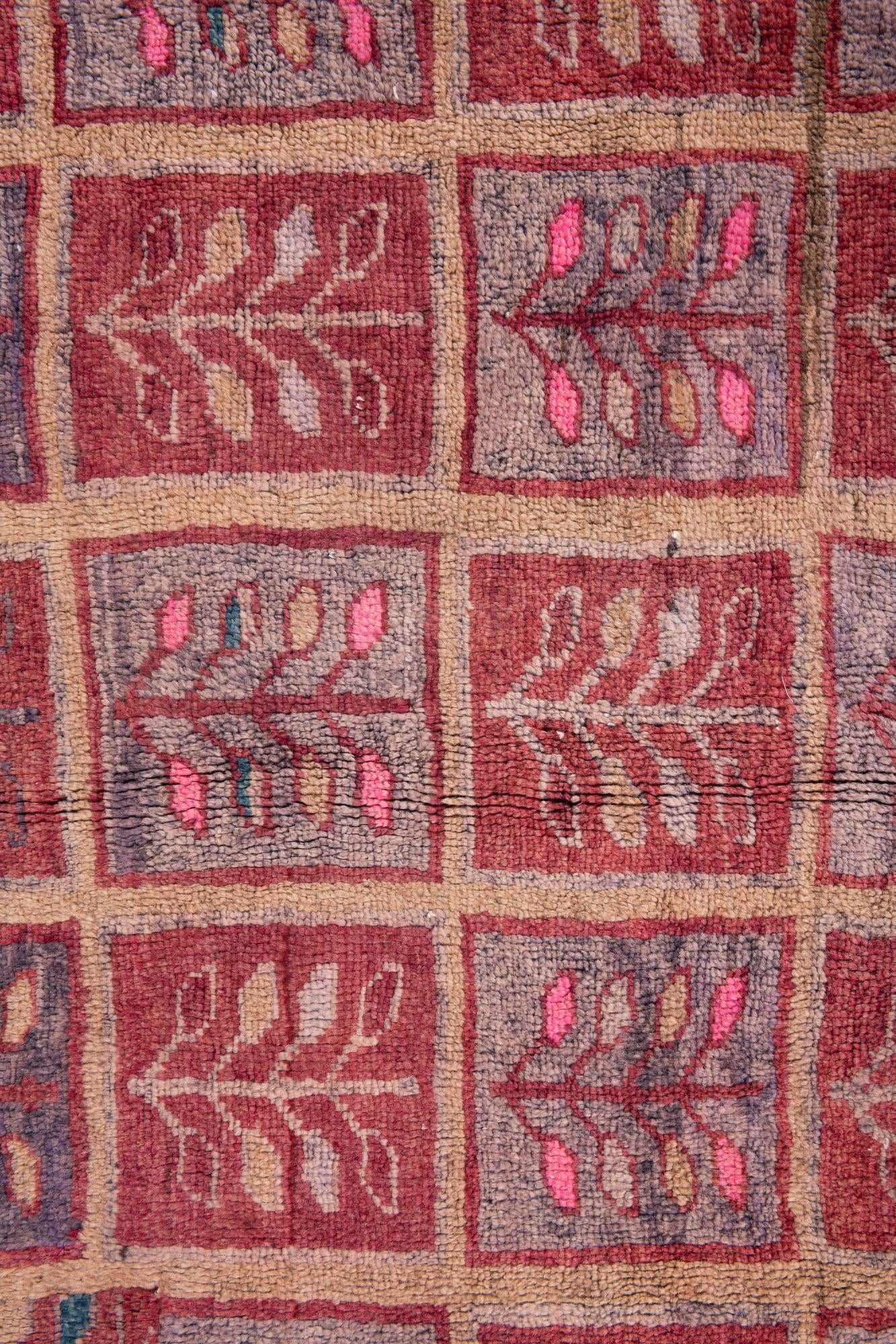 3' 4 x 4' 9 Hand Knotted Ultra Vintage Persian Wool Rug