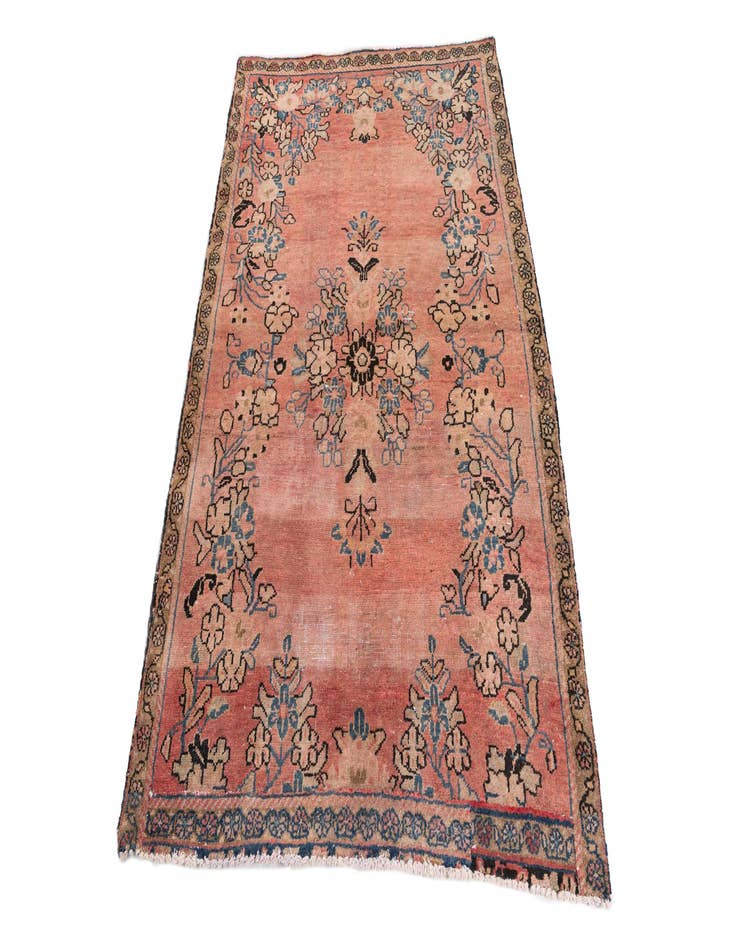 Detail image of 3' 7 x 5' 6  Hand Knotted Ultra Vintage Persian Wool Rug