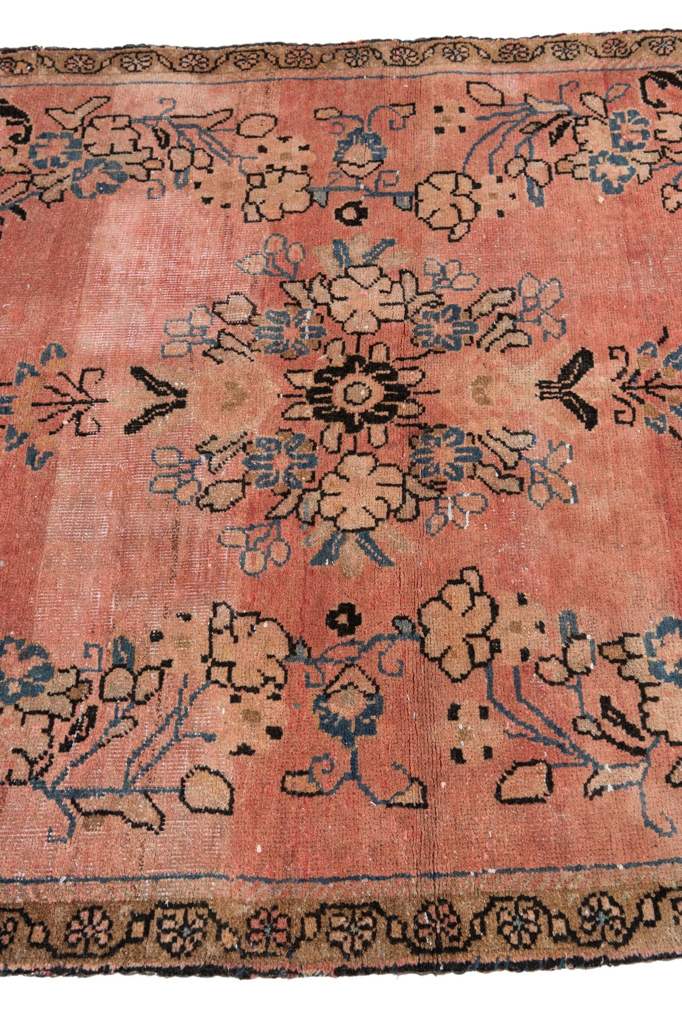 3' 7 x 5' 6 Hand Knotted Ultra Vintage Persian Wool Rug
