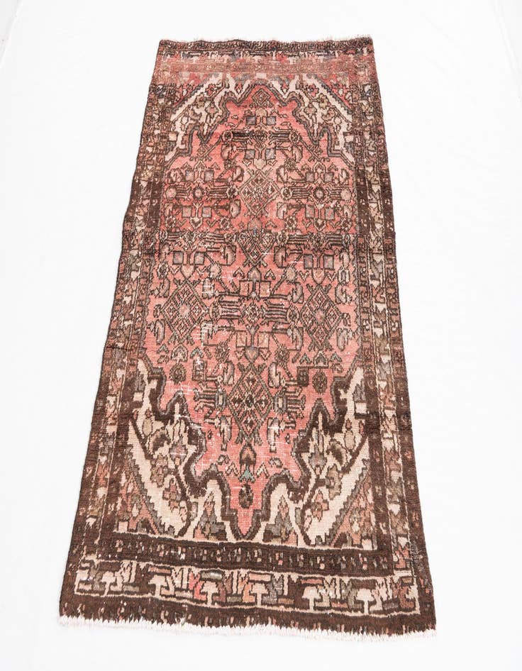 Detail image of 3' 5 x 4' 10  Hand Knotted Ultra Vintage Persian Wool Rug