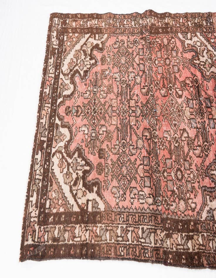 Detail image of 3' 5 x 4' 10  Hand Knotted Ultra Vintage Persian Wool Rug