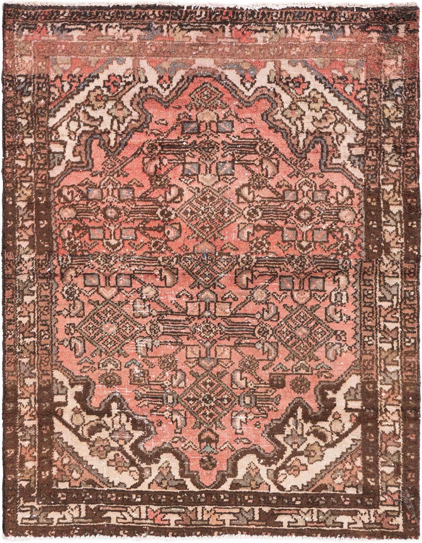 Primary image 3' 5 x 4' 10  Hand Knotted Ultra Vintage Persian Wool Rug