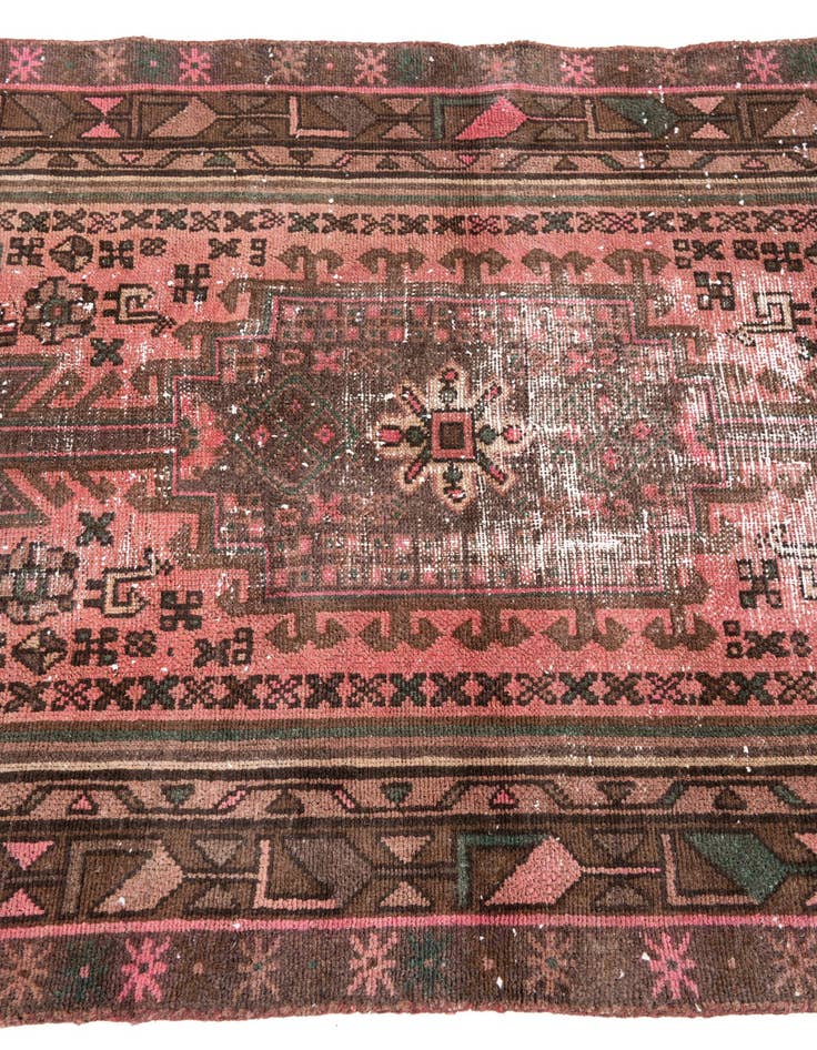 Detail image of 3' 3 x 6'  Hand Knotted Ultra Vintage Persian Wool Rug
