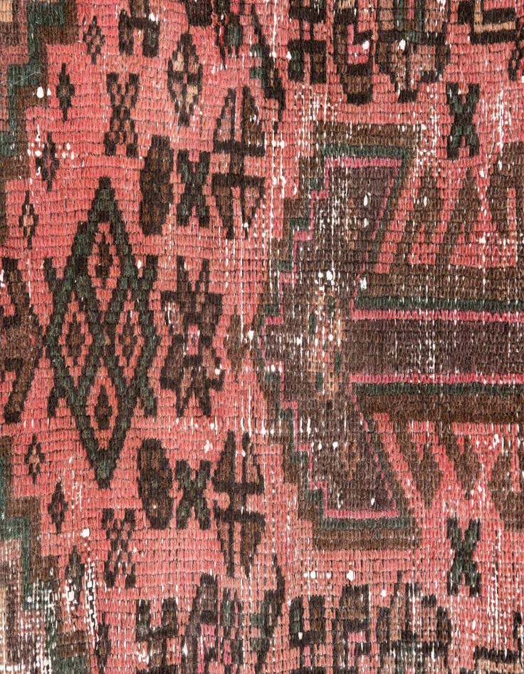 Detail image of 3' 3 x 6'  Hand Knotted Ultra Vintage Persian Wool Rug