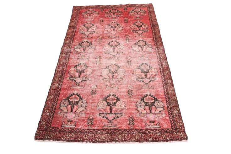 Detail image of 3' 5 x 6' Hand Knotted Ultra Vintage Persian Wool Rug