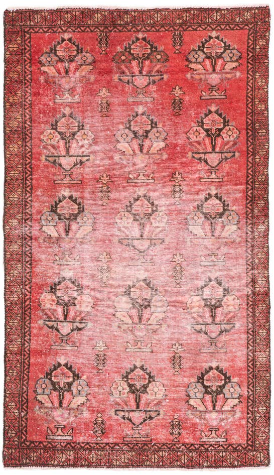 Detail image of 3' 5 x 6' Hand Knotted Ultra Vintage Persian Wool Rug