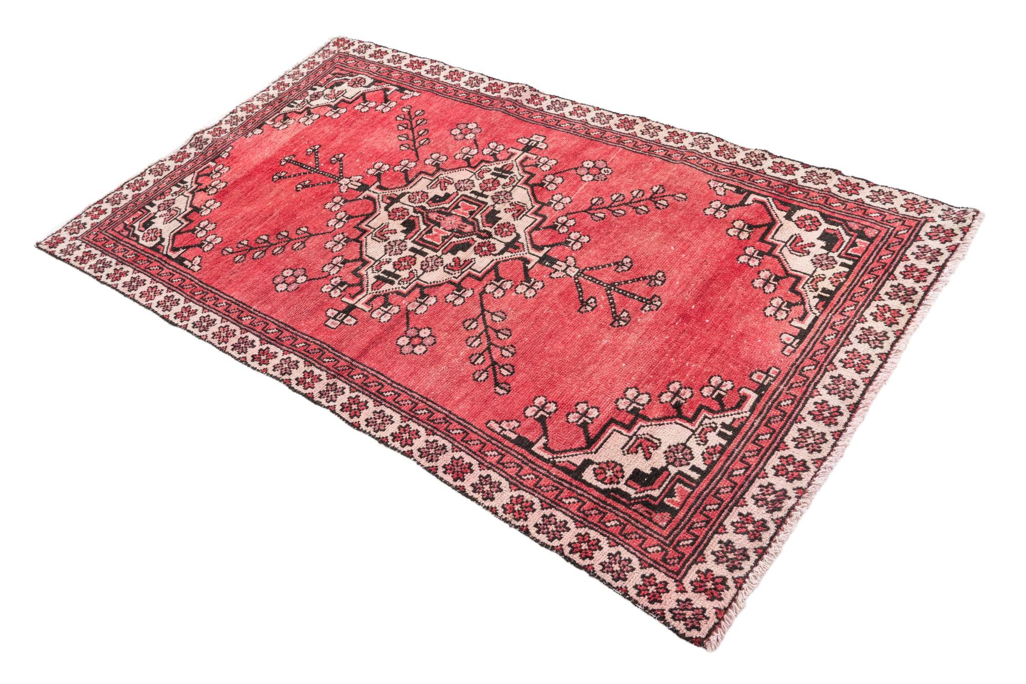 3' 7 x 6' Hand Knotted Ultra Vintage Persian Wool Rug