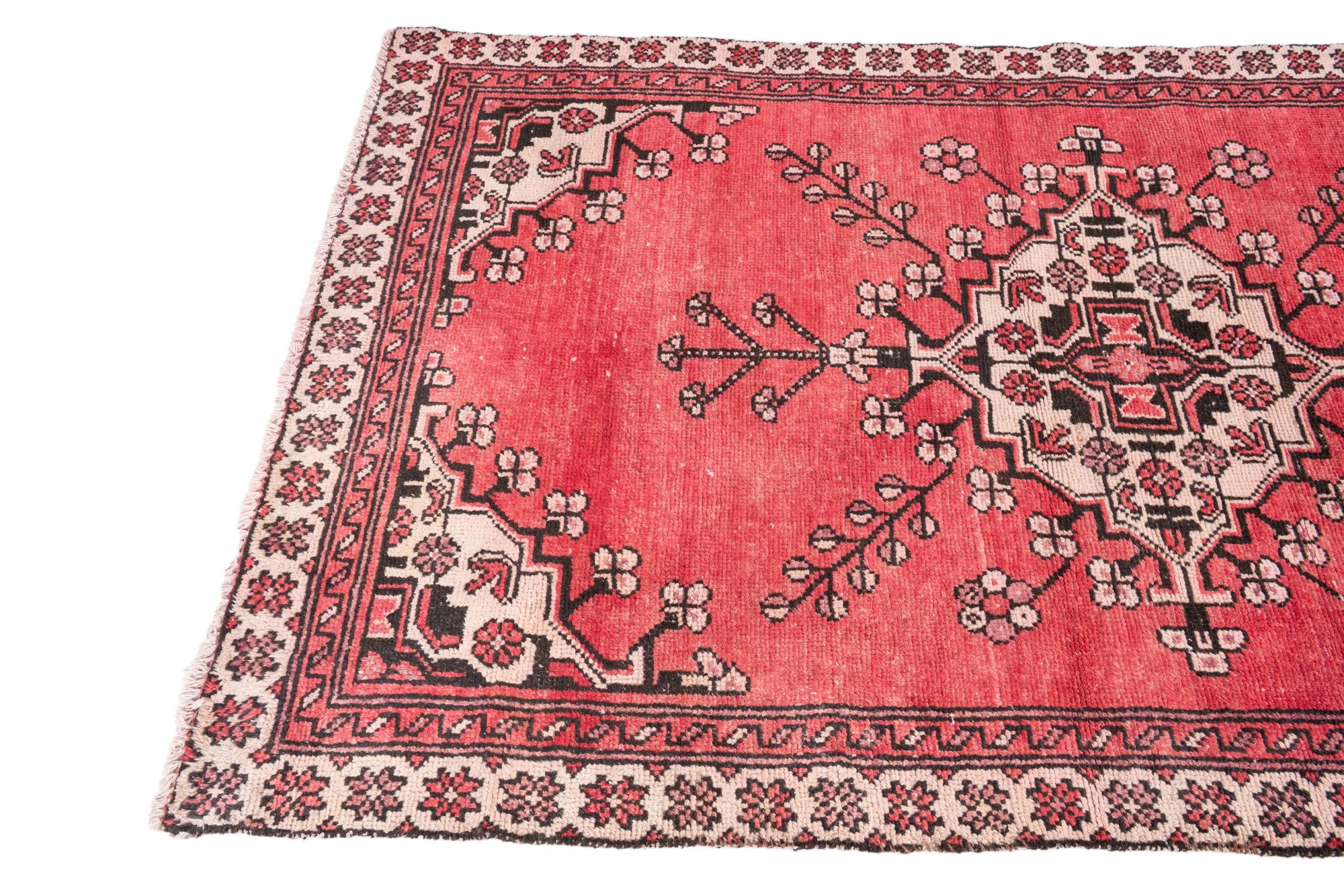 3' 7 x 6' Hand Knotted Ultra Vintage Persian Wool Rug
