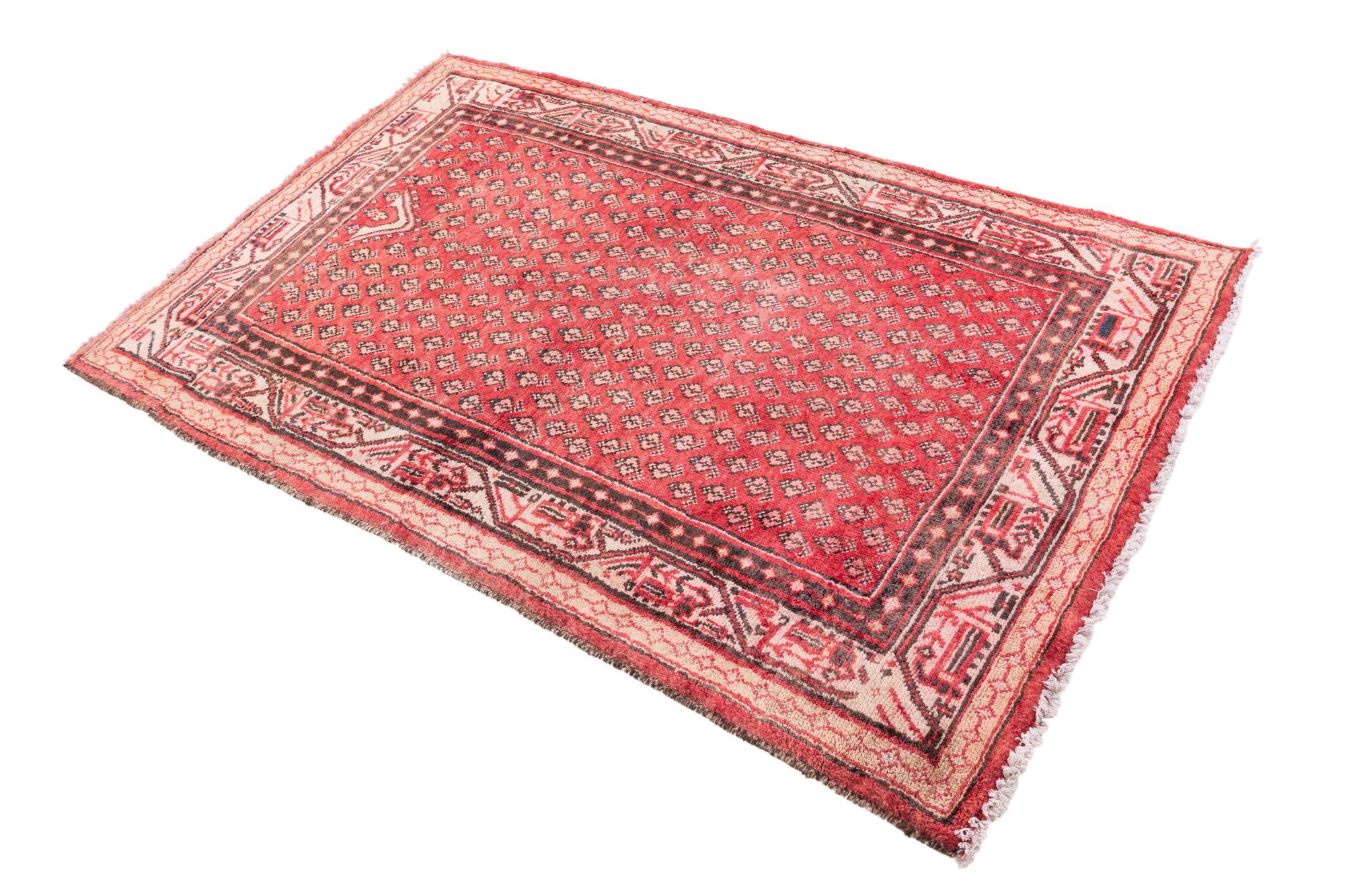 3' 6 x 5' 5 Hand Knotted Ultra Vintage Persian Wool Rug