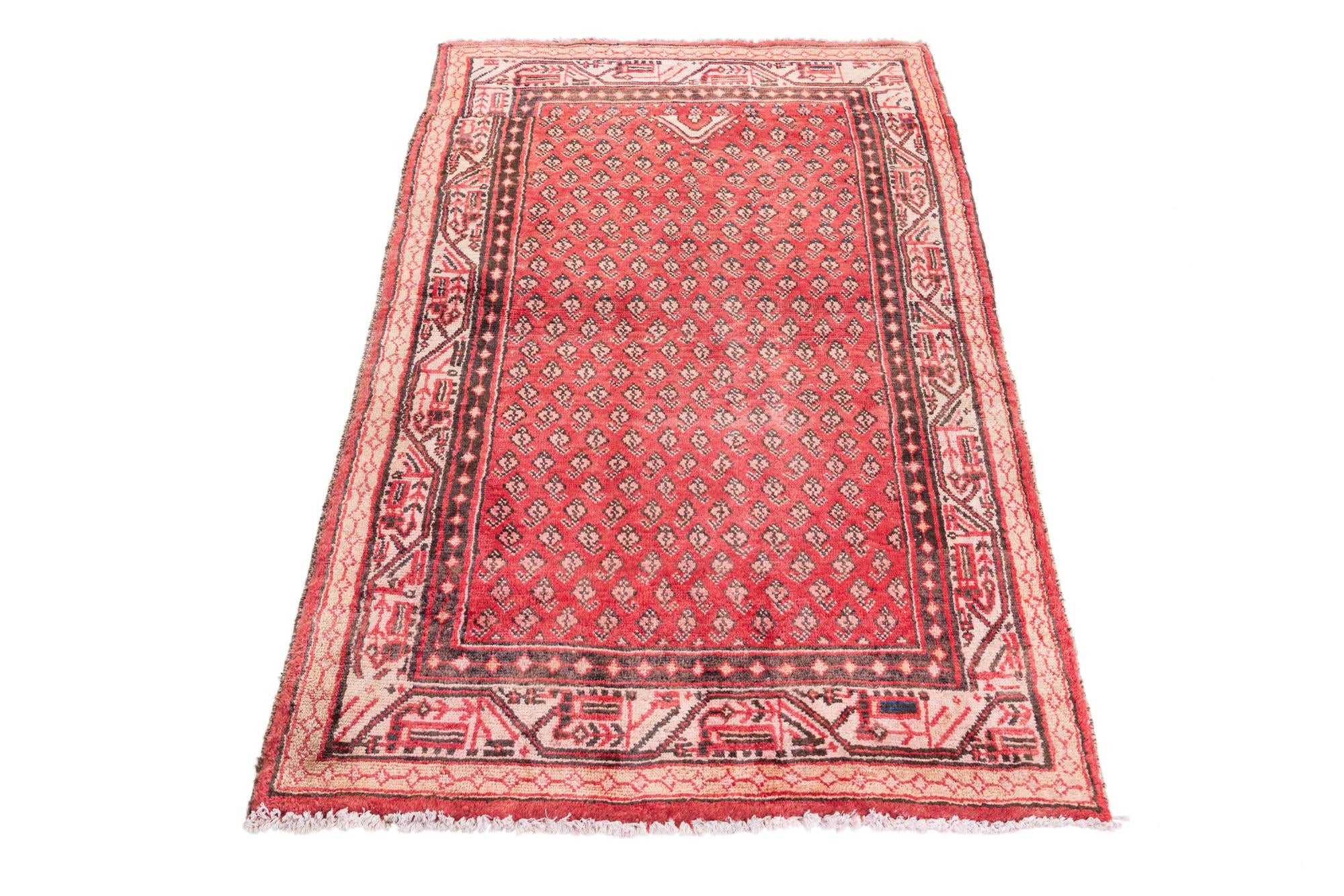 3' 6 x 5' 5 Hand Knotted Ultra Vintage Persian Wool Rug
