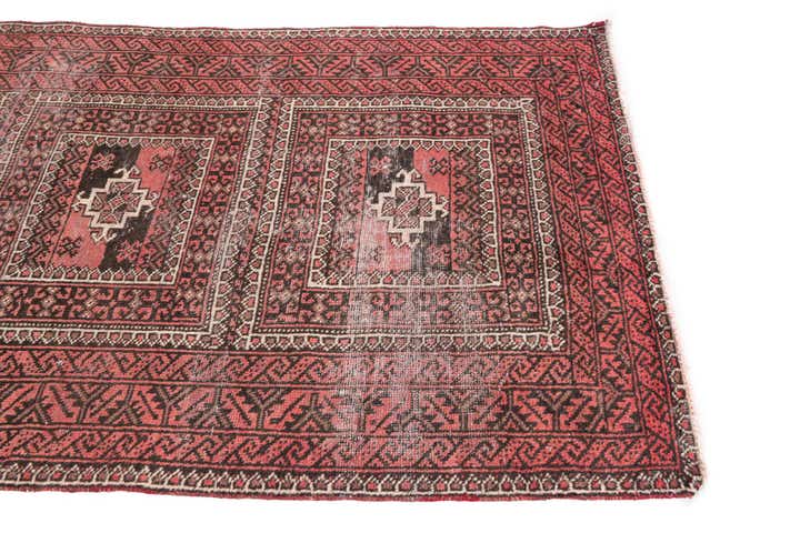 3' 9 x 6' 9 Hand Knotted Ultra Vintage Persian Wool Rug