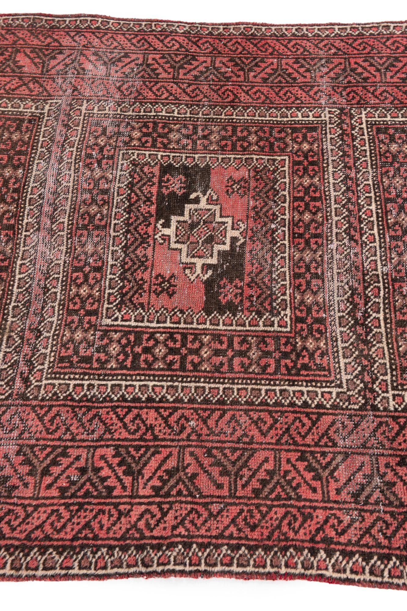 3' 9 x 6' 9 Hand Knotted Ultra Vintage Persian Wool Rug