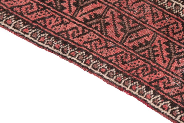 Detail image of 3' 9 x 6' 9 Hand Knotted Ultra Vintage Persian Wool Rug