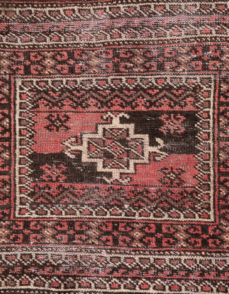 Detail image of 3' 9 x 6' 9  Hand Knotted Ultra Vintage Persian Wool Rug