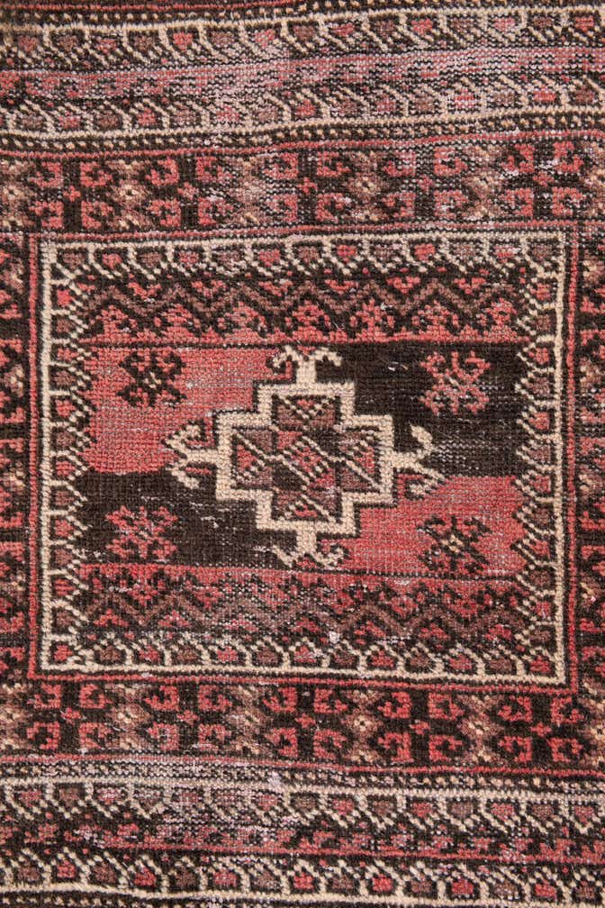 3' 9 x 6' 9 Hand Knotted Ultra Vintage Persian Wool Rug