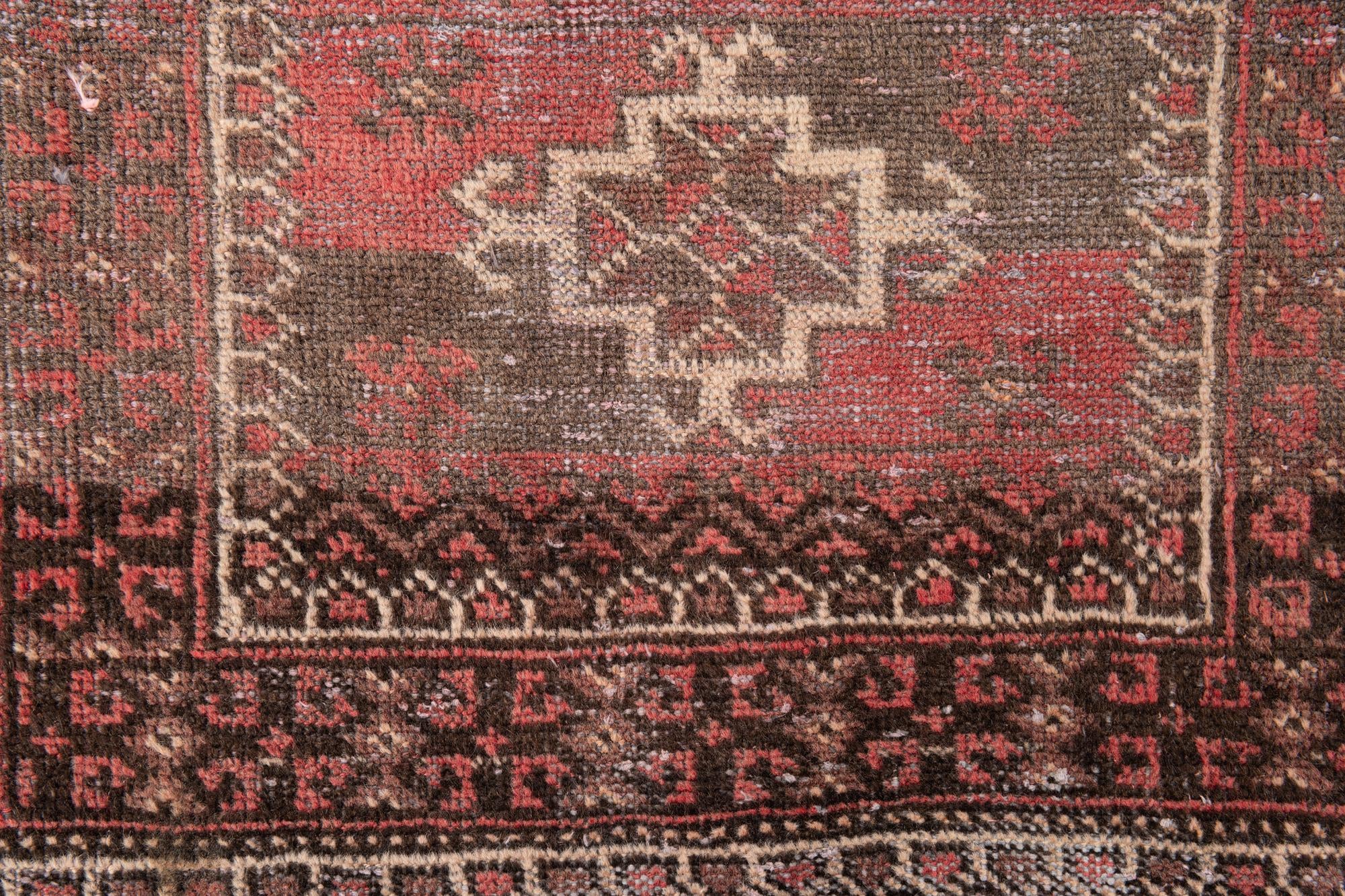 3' 9 x 6' 9 Hand Knotted Ultra Vintage Persian Wool Rug
