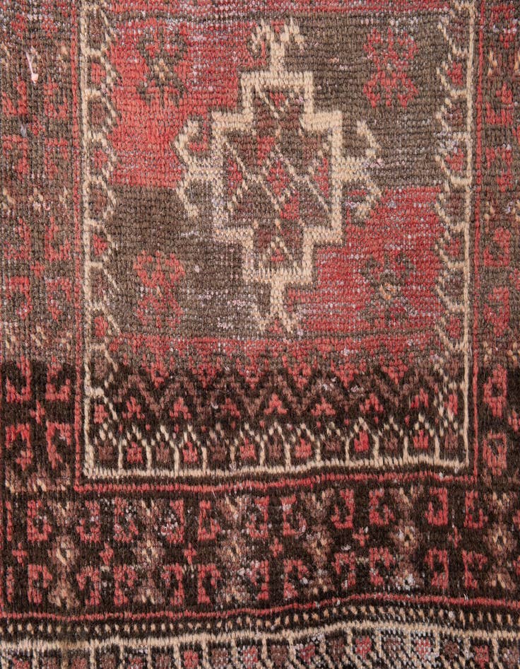Detail image of 3' 9 x 6' 9  Hand Knotted Ultra Vintage Persian Wool Rug