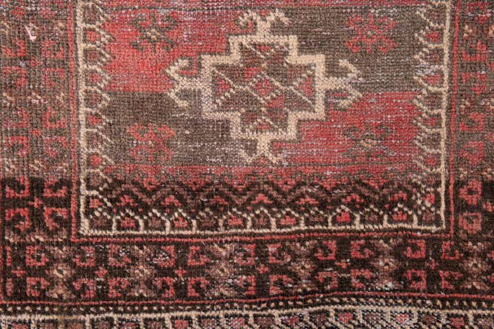 3' 9 x 6' 9 Hand Knotted Ultra Vintage Persian Wool Rug