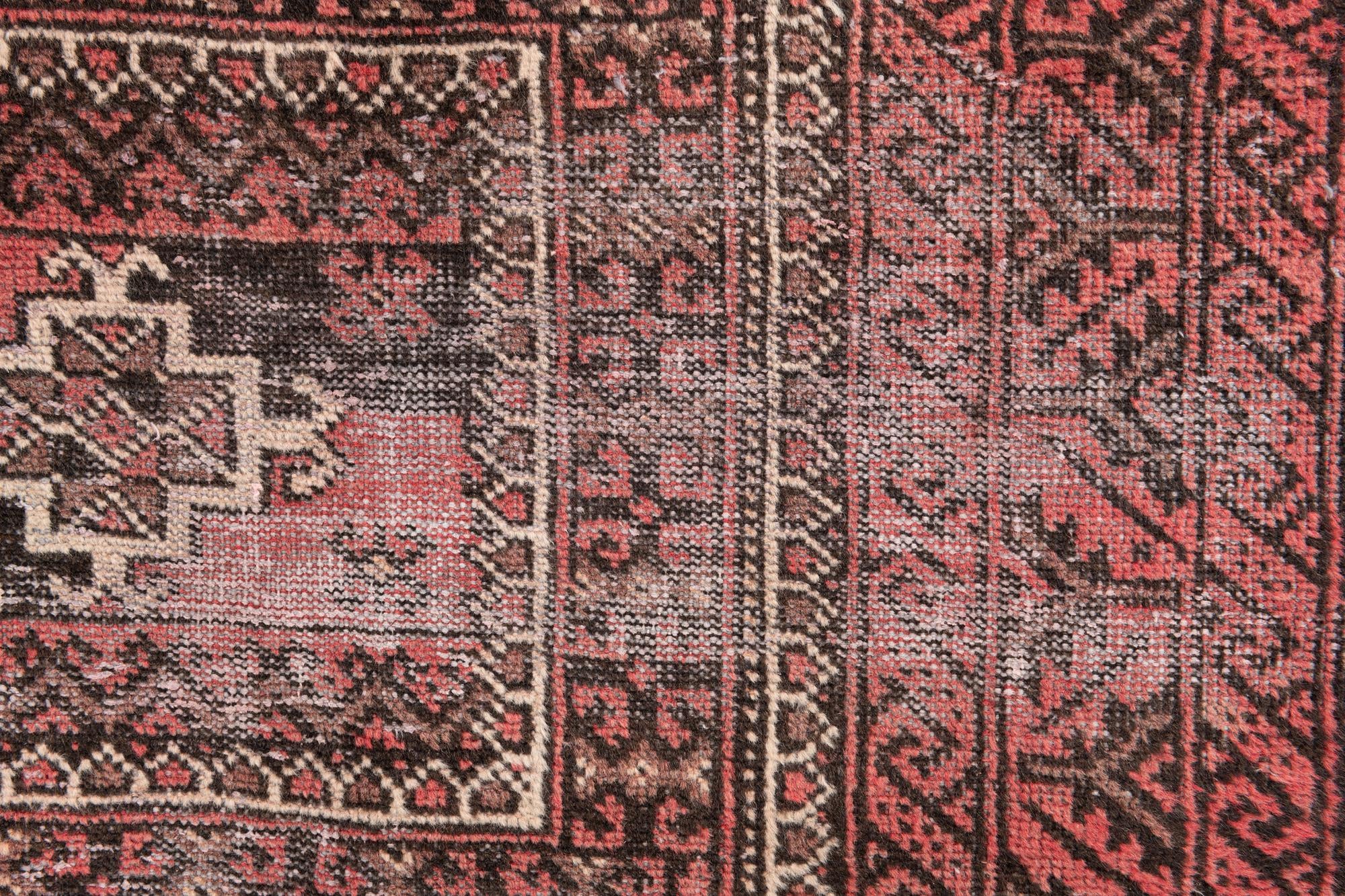 3' 9 x 6' 9 Hand Knotted Ultra Vintage Persian Wool Rug