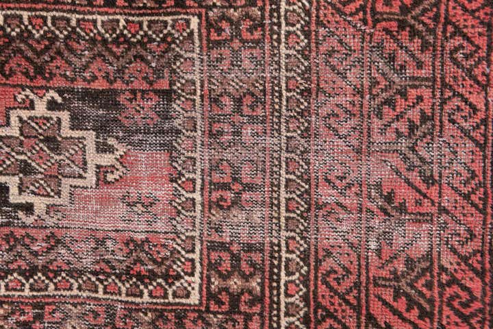 3' 9 x 6' 9 Hand Knotted Ultra Vintage Persian Wool Rug