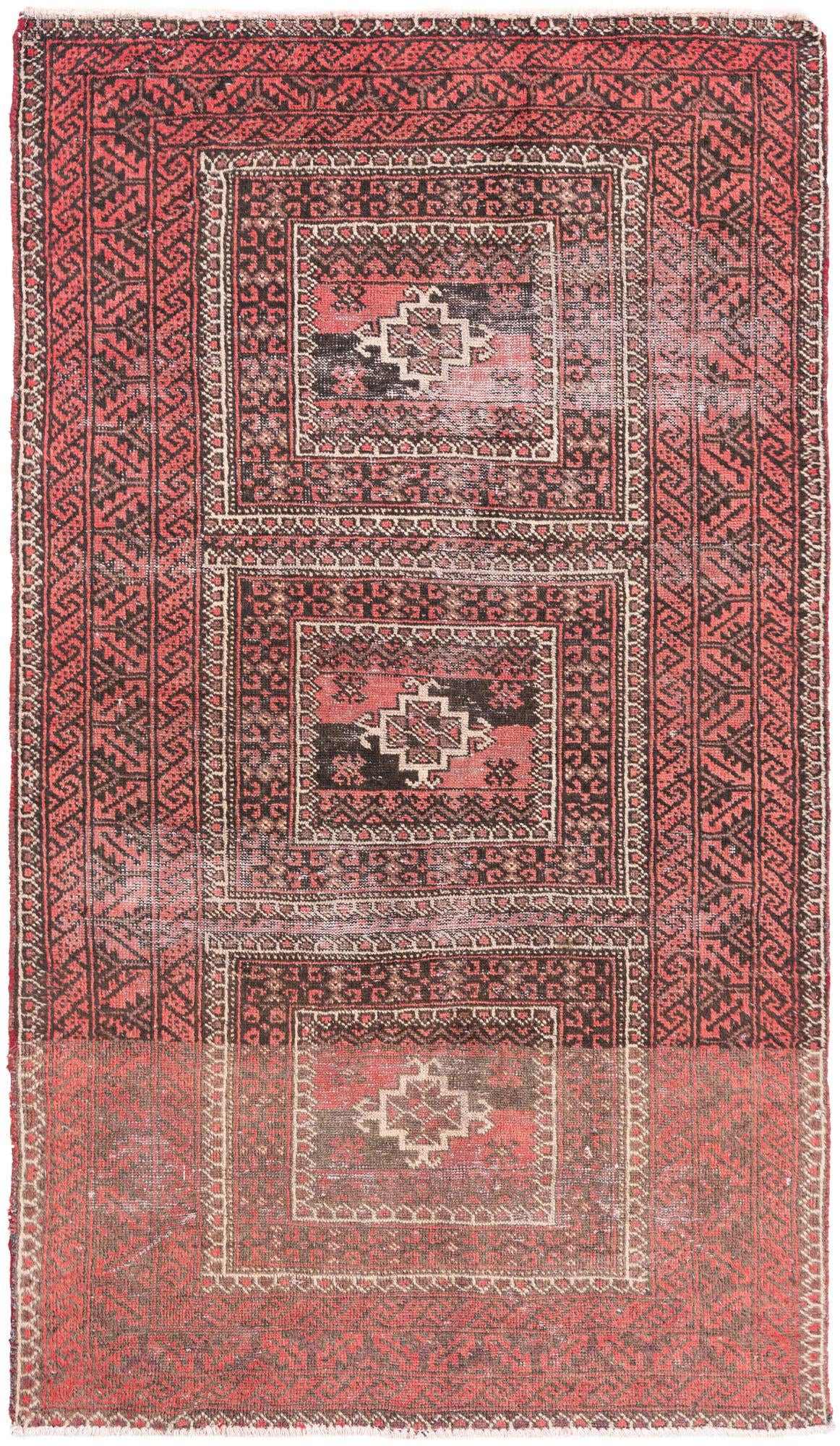 3' 9 x 6' 9 Hand Knotted Ultra Vintage Persian Wool Rug