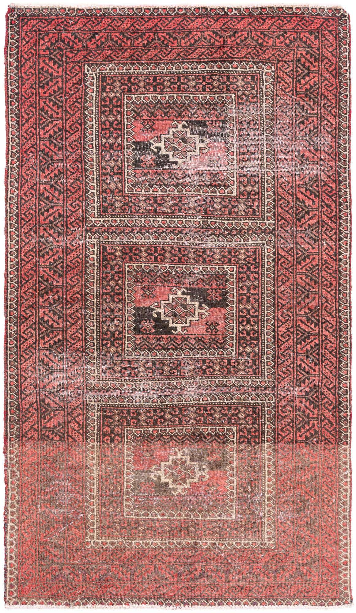 3' 9 x 6' 9 Hand Knotted Ultra Vintage Persian Wool Rug
