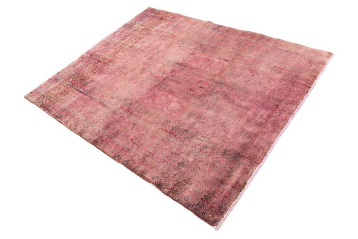 Detail image of 4' 3 x 5' Hand Knotted Ultra Vintage Persian Wool Rug