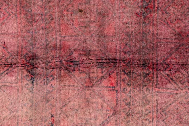 Detail image of 4' 3 x 5' Hand Knotted Ultra Vintage Persian Wool Rug